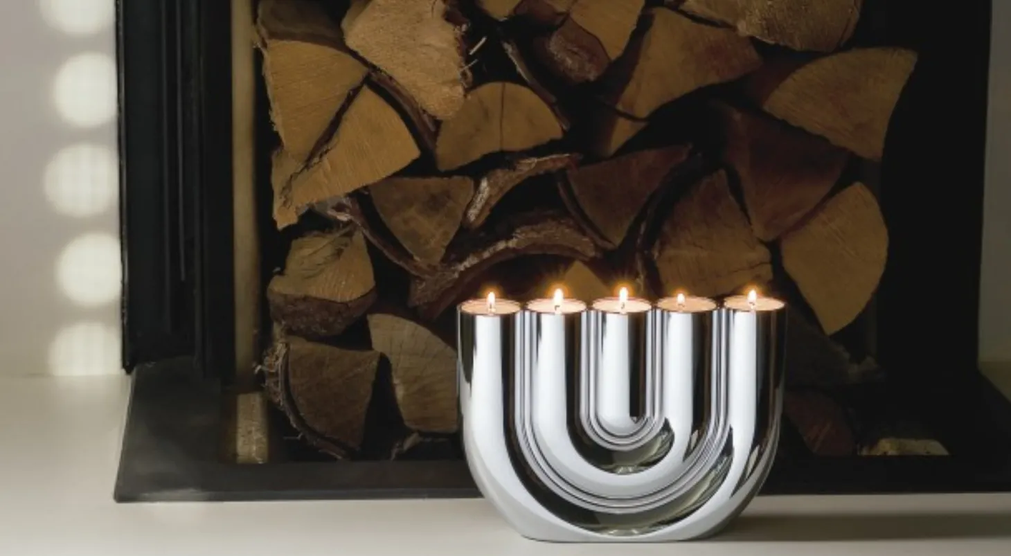 Philippi Double U Teelichthalter hochglanzpoliert