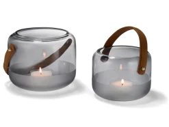 Philippi Marlon Windlicht mit Ledergriff Ø 15 cm