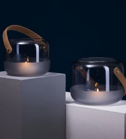 Philippi Marlon Windlicht mit Ledergriff Ø 15 cm