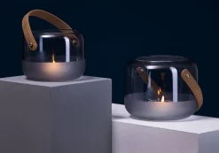 Philippi Marlon Windlicht mit Ledergriff Ø 15 cm