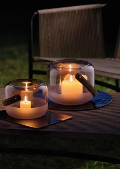 Philippi Marlon Windlicht mit Ledergriff Ø 15 cm