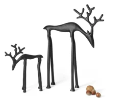 Philippi SNORRE Weihnachtsdeko Rentier - aus Aluminium schwarz 20 cm