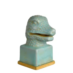 Pols Potten Dekokopf Tier blau H.24 cm Schlange