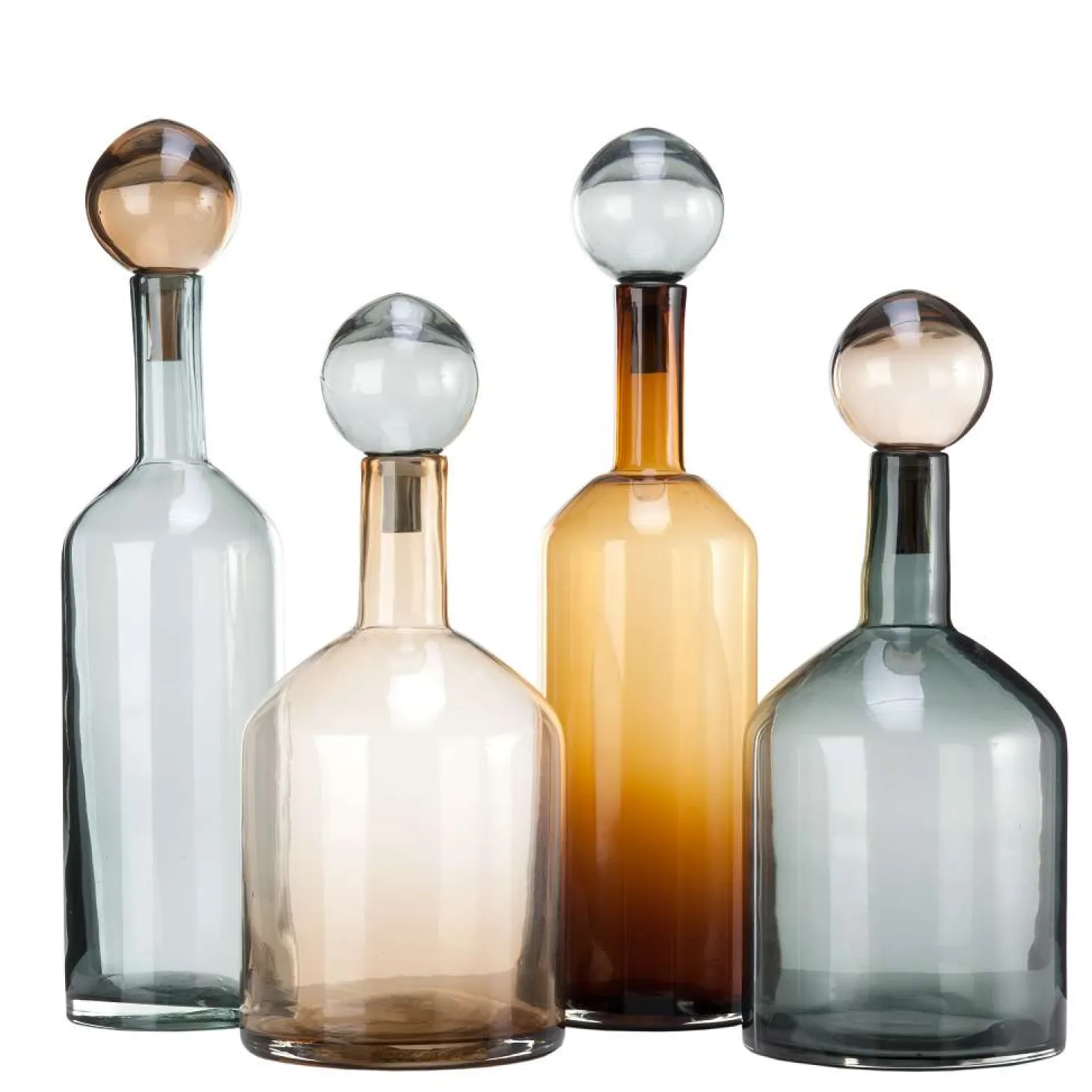 Pols Potten Flaschenvase Bubble chic mix braun Ø18, H 33 cm