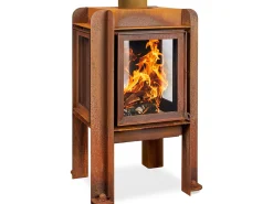 RB73 Terrassenkamin Fennek Fuchs 50 mit 4 Seiten Glas