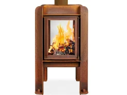 RB73 Terrassenkamin Fennek Fuchs 50 mit 4 Seiten Glas