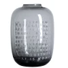 Räder Glasvase "wherever we are" Höhe 27cm Ø19,5, grau