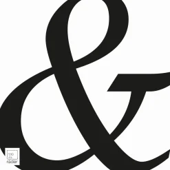 Räder ZUHAUSE Nigra/Blanka Cocktail Serviette 25x25cm