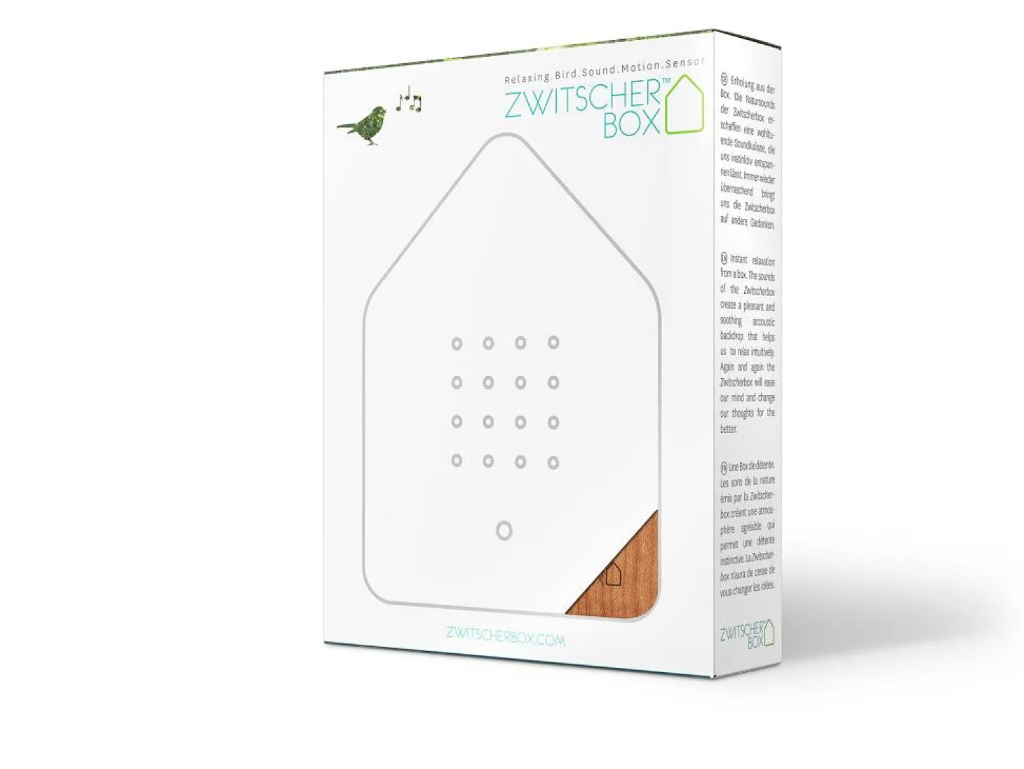 Relaxound Zwitscherbox Holz Kirschholz/Weiß