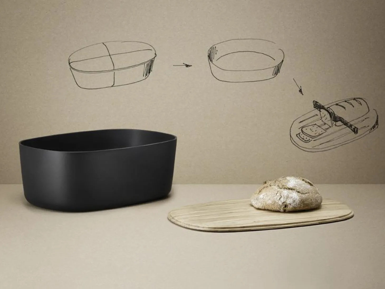 Rig-Tig BOX-IT Brotkasten Schwarz