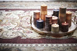 Riverdale Duftkerze ohne Duft mokka 9x9 cm glatt