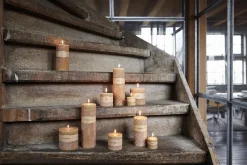 Riverdale Duftkerze ohne Duft mokka 9x9 cm glatt