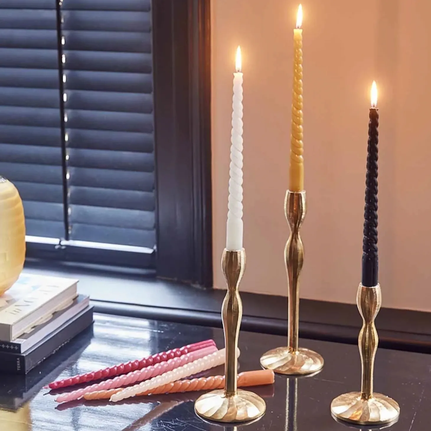 Riverdale Stabkerze gold 4 Stück