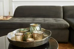 Riverdale Teelichthalter Swirl Grün 7 cm