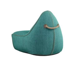 SACKit RETROit Cobana Outdoor Sitzsack Loungsessel mit Hocker – Sparset petrol melliert