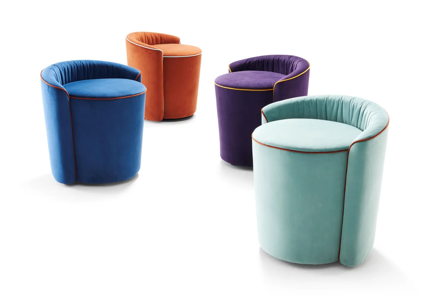 signet Cruise Hocker mit niedriger Lehne Blau