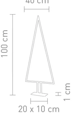 Sompex Designleuchte LED Weihnachtsbaum Pine H 100 cm Alu
