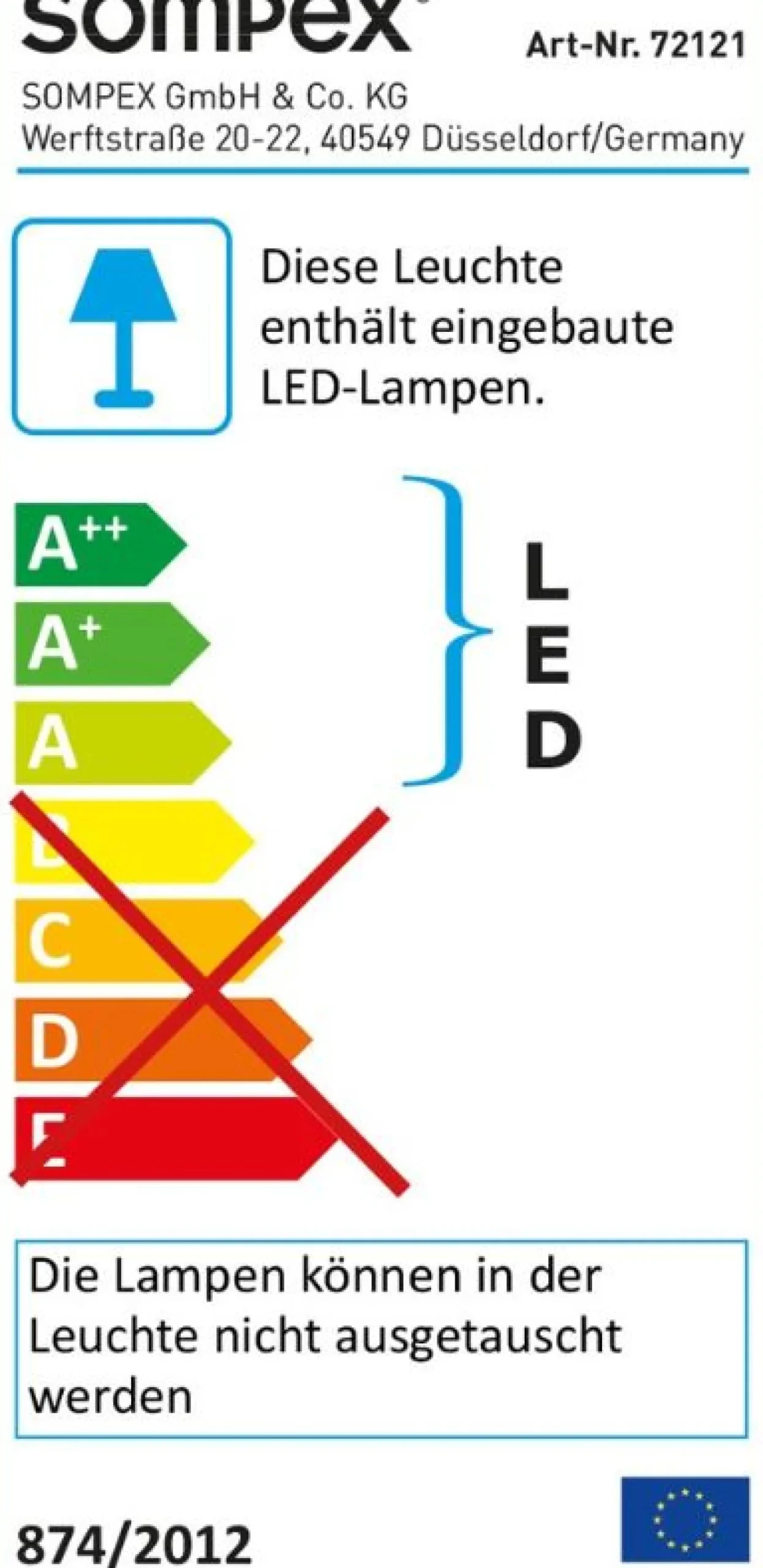 Sompex Designleuchte LED Weihnachtsbaum Pine H 100 cm Alu