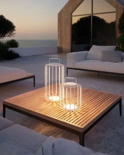 Sompex Outdoor Akku-Laterne dimmbar Bangkok, weiß 33 cm