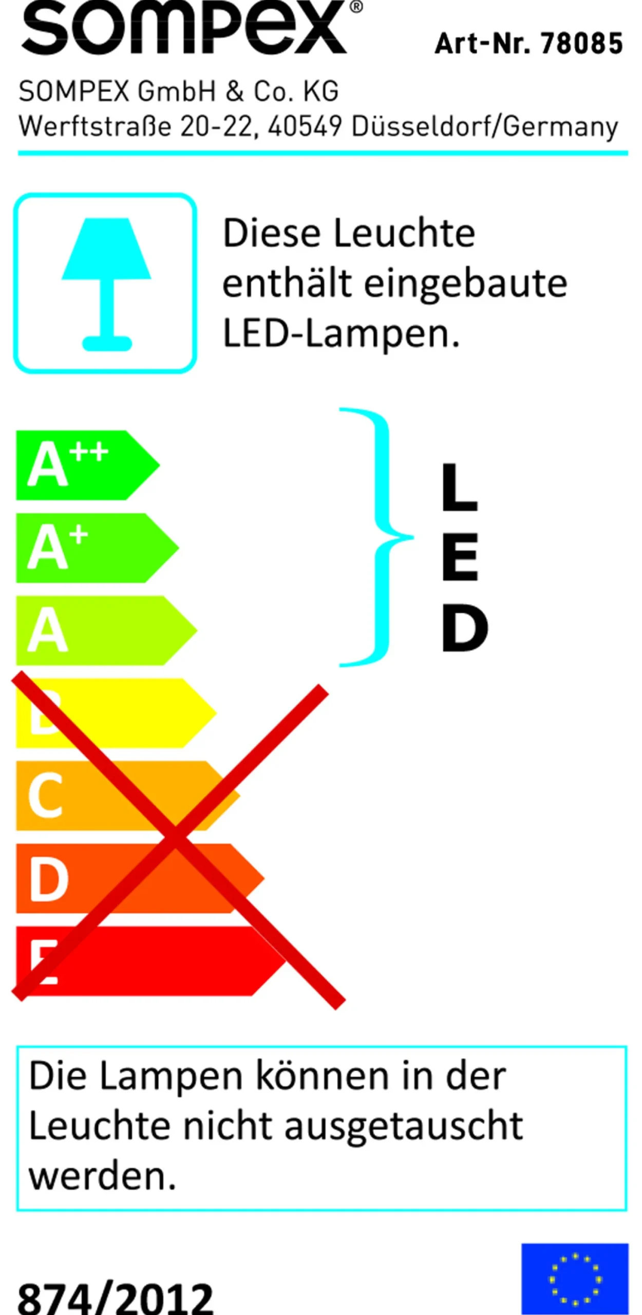 Sompex SVAMP - LED Tischleuchte Akku weiß