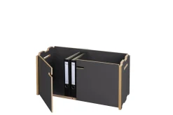 Tojo Hochstapler Regalelement Anbaumodul mit Türen anthrazit