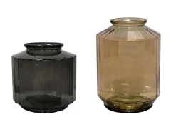 Trademark Living Glasvase The Edge Ø23 x h22 cm Grau