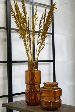 Trademark Living Glasvase Noel Dunkelbrauner Bernstein