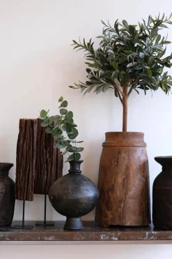 Trademark Living Große Holzvase, natur