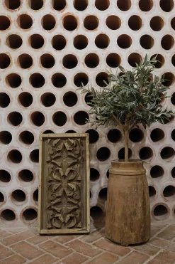 Trademark Living Große Holzvase, natur