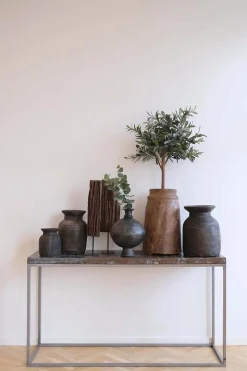 Trademark Living Große Holzvase, natur