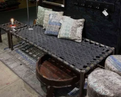 Trademark Living Kissen mit ethnischem Muster 45x45 cm braun/blau