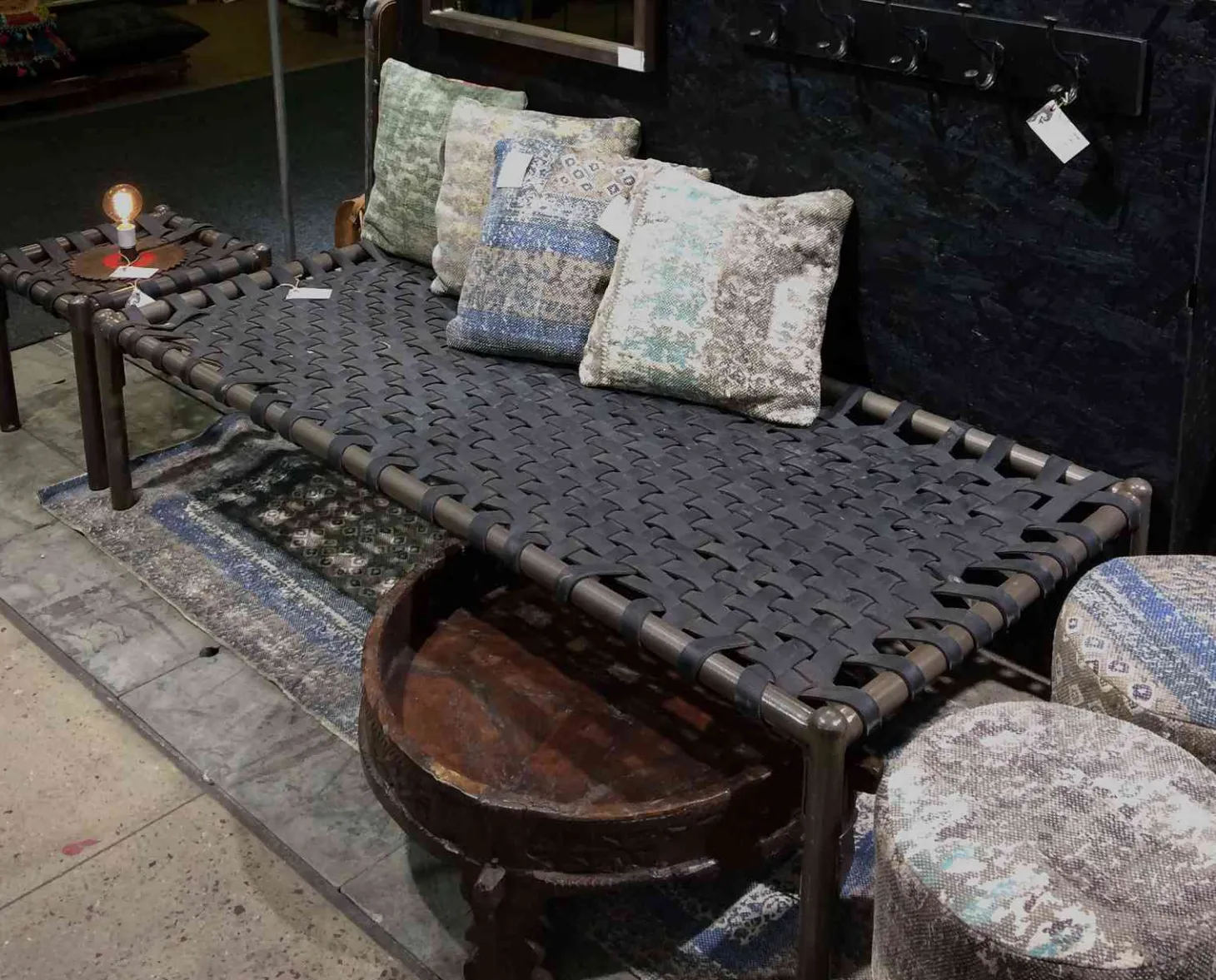 Trademark Living Kissen mit ethnischem Muster 45x45 cm braun/blau