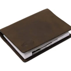 Trademark Living Manu Lederumschlag dunkelbraun