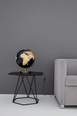 TROIKA Globus beleuchtet STELLAR LIGHT silber