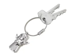 TROIKA Schlüsselanhänger - Engel mit Herz in silber mit echten Swarovski