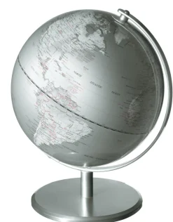 TROIKA Tischglobus Silverplanet