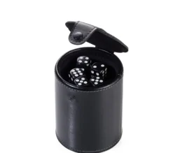 TROIKA Würfelbecher, inkl 5 Würfel, schwarz