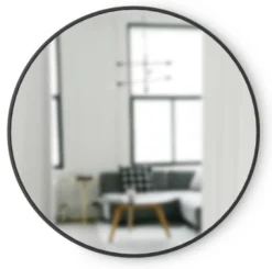 Umbra Hub Wall Spiegel schwarz Ø 94 cm