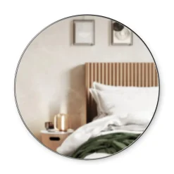 Umbra Hubba Wall Spiegel, metallic titanium Ø 86cm