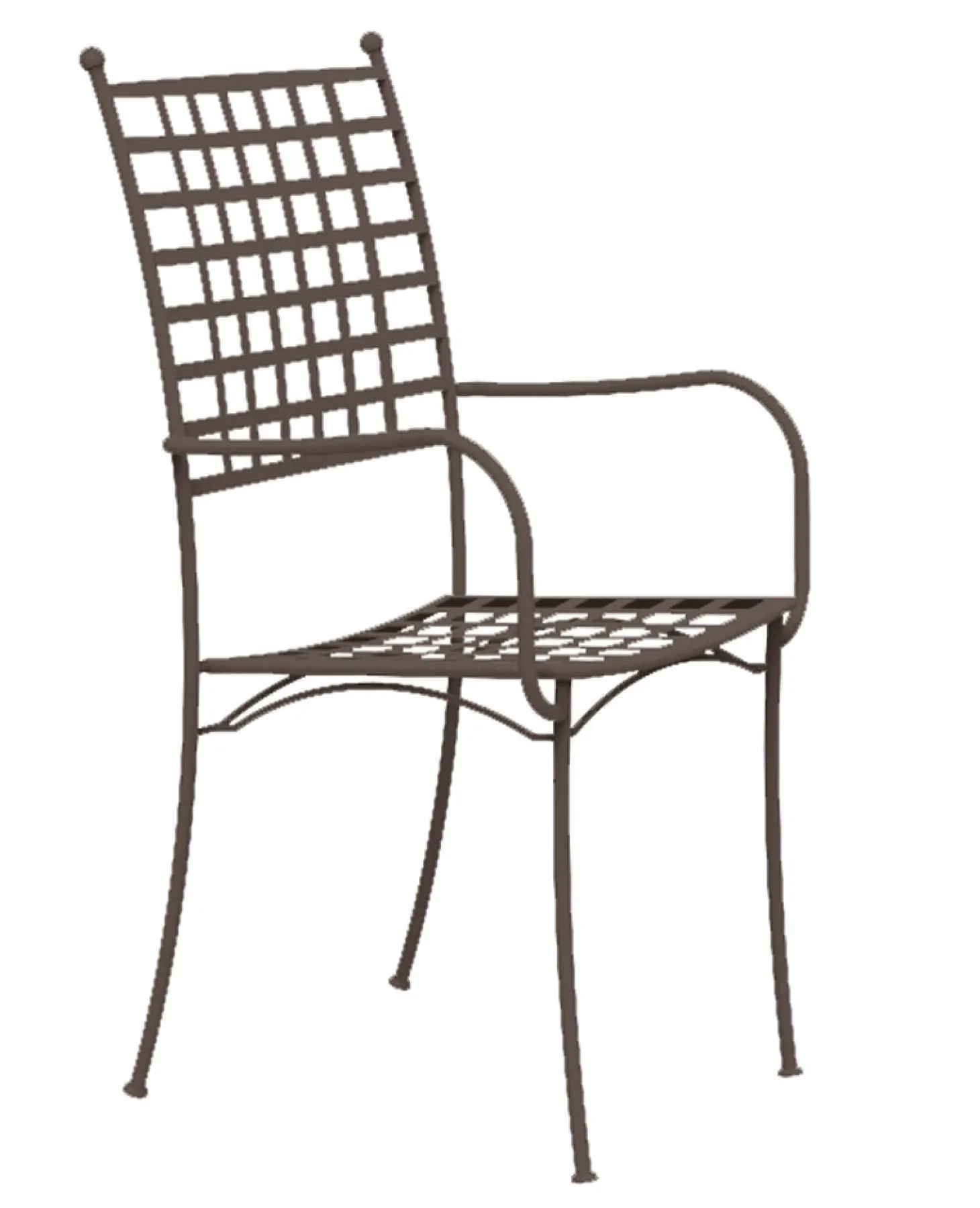 vermobil Gartenstuhl mit Armlehne Tosca bronze