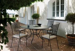 vermobil Gartenstuhl mit Armlehne Tosca bronze