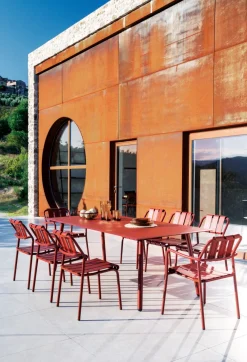 vermobil Großer Gartentisch Verdea 220 cm Hellgrau