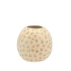 Villa Collection Vase Pappmaché Creme/Nougat klein