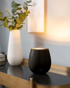 Villeroy & Boch MUMBAI Akkuleuchte aus Keramik mit Goldakzent weiß