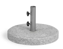Weishäupl Runder Sonnschirmständer Granit geflammt 63 kg mit Hülse Ø 5,4 cm