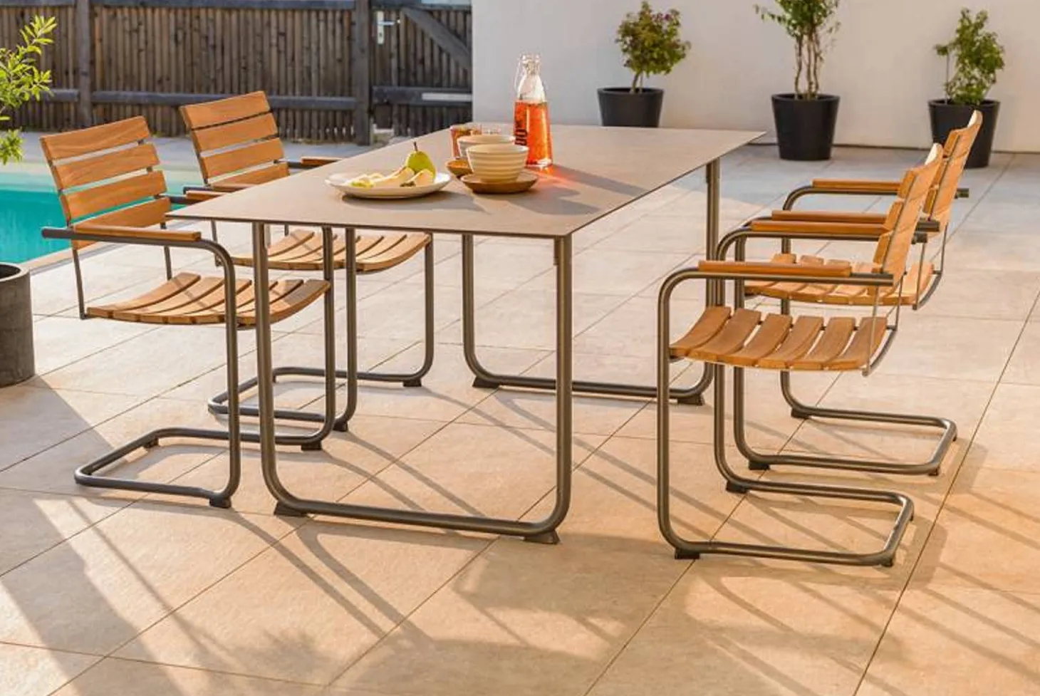 Weishäupl Sessel Prato Edelstahl Belattung Teak