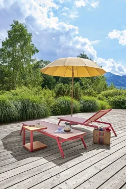 Weishäupl Sonnenschirm mit Knickmechanismus Ø 240 cm, Farbe Natur