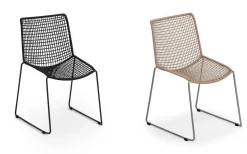 Weishäupl Terrassenstuhl Slope Gestell perlgrün, Kordel moos