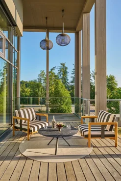 Weishäupl Trio Garten Beistelltisch wetterfest Schwarz HPL Marmor-Schwarz ∅60 cm