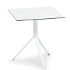 Weishäupl Trio Garten Bistrotisch eckig Weiß HPL Weiß 60x60 cm